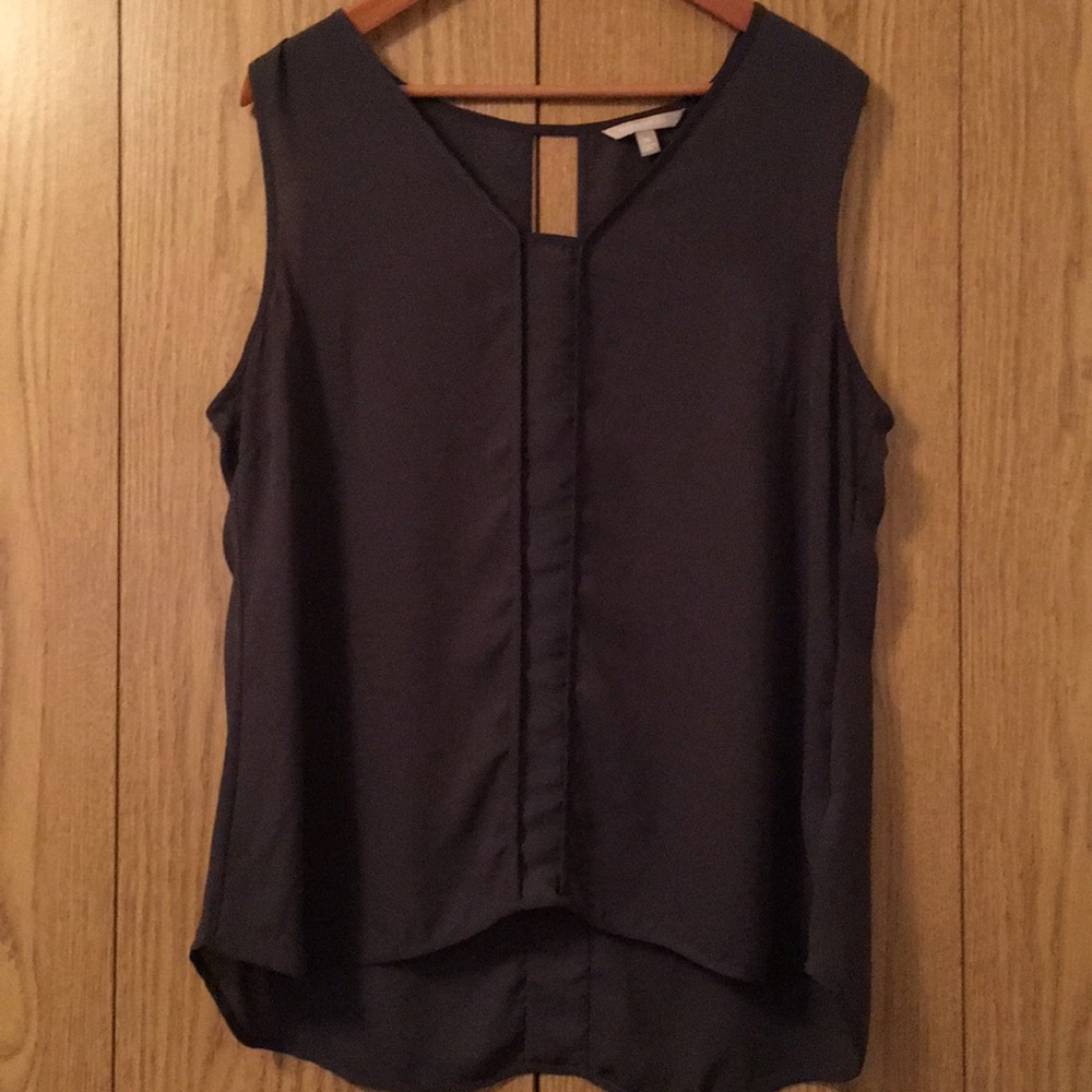 Charcoal Banana Republic sleeveless blouse sz XL